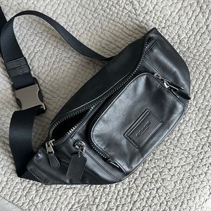COACH ALL black beltbag waist bag